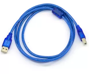 Cáp USB Type A Đực Nối Type B Màu Xanh Dương 1.5m